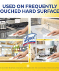 Beat Germs With Multi Surface Disinfecting Wipes That Kill 99.9 Percent Of Viruses And Bacteria Including COVID 19 Lemon And Lime Blossom Scent 80 Count Pack For Easy Wipe Downs used on kitchen counter, sink, table, and laptop surfaces.