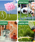 50 Pack 4 Inch U Shaped Galvanized Garden Stakes For Drip Irrigation And Landscape DIY Projects Ground Pins