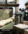 Pre-Filled Shooting Rest Bag For Front And Rear Gun Support Durable 500D Cordura Nylon in use at outdoor shooting range