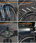 Badass Electric Bike For Adults With 750W Peak Motor Crushing Hills At 20 Mph, 26 Inch Fat Tire Ebike highlighted features like smart LCD screen and bright headlights.