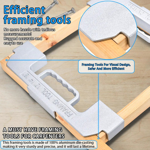 Kickstart Your Projects With This Straight Shooting Three In One Framing Jig Featuring 12 14 16 Inch On Center Stud Layout And Rock Solid Cast Aluminum Build on wood framing.