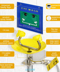 Eye Wash Station With Free Eye Wash Sign Wall Mounted Stainless Steel Eye Wash Station With Dual Spray Heads