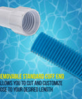 Pro Grade 1-1/2 Inch By 25 Foot Above Ground Pool Vacuum Hose With Swivel Cuff Removable Cuff Cut To Fit Heavy Duty Flexible PE