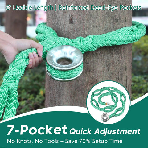 Three Quarter Inch Rigging Ring Sling Rope, 6 Ft Arborist Rope With Aluminum Ring, 14,600 Lbs MBS Friction Saver