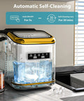 Countertop Ice Maker Machine Portable Compact Bullet Ice Maker With Self Cleaning 9 Ice Cubes In 6 Minutes 26 Lbs Per Day Quiet
