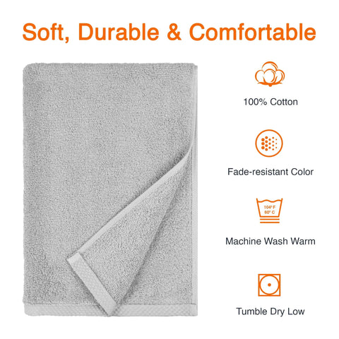 Premium Quick Dry Bath Towels Two Pack One Hundred Percent Cotton Oversized Super Absorbent Heavy Duty Fabric For Bathroom Spa Vibes And Legit Cloud Soft Comfort In Platinum
