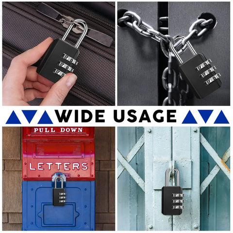 50 Pack 3 Digit Combination Locks Waterproof Compact Luggage Padlocks For Backpacks And Suitcases Travel Gym School Toolbox