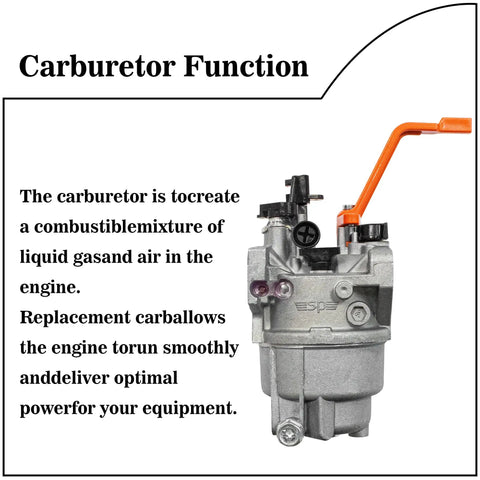 Quality Generator Carburetor Replacement Kit For Generac Gp7500 Gp8000 Gp8000e with orange lever and detailed components.