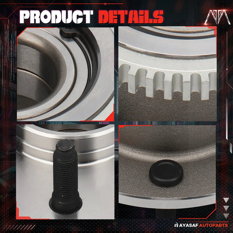 Close-up details of Front Wheel Hub Bearing Assembly For 2000 2001 Dodge Ram 1500 Pickup 2WD 5 Lug With ABS Drop In Ready Direct Fit