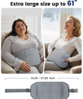 Two women using Extra Large Heating Pad With Massager For Back Pain And Cramps Auto Shut Off Corded Heated Waist Belt, gray