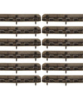 12 Pack 90 Degree Flush Door Hinges For Small Boxes And Jewelry Boxes, metal hardware, retro dark brown finish, screws included