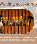 All In One Pro Grade 25 Piece Welding Tools Kit With Leather Gloves Welding Helmet Chipping Hammer Multi Angle Welding Magnet