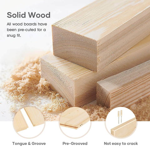 Close-up of spruce solid wood boards illustrating the 36x84 Inch Sliding Barn Door Slab With 6.6 Foot Hardware Kit Spruce Solid Wood Construction Easy DIY Assembly For Rustic Home And Office Entrances For Quick Mounting.