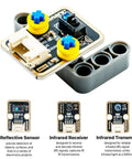 Reflective sensor part of ESP32 S3 Starter Kit with 16MB Flash for IoT Prototyping, features dual-core, WiFi, Bluetooth, modular sensors.