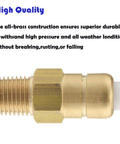 Brass thermal release valve for pressure washer pump, 1/4 in NPT threads, white plunger