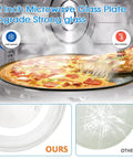 12 Inch Microwave Glass Plate Replacement For 1.5 And 1.7 Cu Ft Turntables With Y Shaped Hole And 3 Center Notches in oven