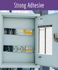 Installed breaker panel with Breaker Panel Labels Kit With 10 Sheets And 7 Breaker Catalog Stickers Waterproof Durable Self Adhesive