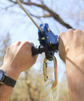 Zip Line Kit 150 Feet With Seat And Carabiner Heavy Duty One Quarter Inch Galvanized Cable Backyard Fun For Families Supports