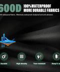 Close-up of 600D waterproof fabric highlighting durability and tear-resistance for Universal Level 2 J1772 EV Charger Cover Tough As Nails.