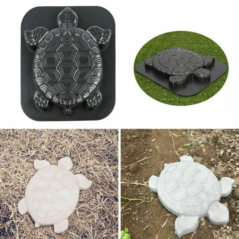 Turtle Shaped Stepping Stone Mold For DIY Garden Paths Reusable Concrete Cement Paver Path Maker Mold for creating garden paths.