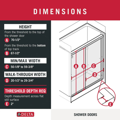 Dope Sixty By Seventy Inch Semi Frameless Sliding Shower Door With Bronze Transition Glass Smooth Aluminum Track Adjusts To Uneven Walls For A No Sweat Bathroom Remodel