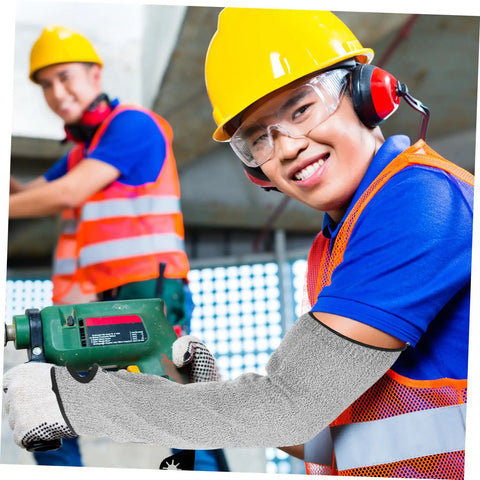 Tough As Nails Cut Resistant Forearm Sleeves Two Pack Heavy Duty Welding Arm Guards With Secure Grip For Gardening Mechanic Jobs And Daily Grind Safe Comfortable Shield For Men And Women