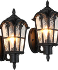 Heavy Hitter 16 Inch Large Outdoor Wall Light Fixtures Built Tough Exterior Metal Lantern Sconces with honeycomb glass.