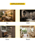 Spa, hotel, home, and resort applications for Solid Brass Glass Door Knob With Antique Brass Finish, Single Mount.