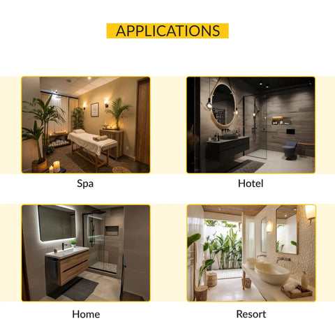 Spa, hotel, home, and resort applications for Solid Brass Glass Door Knob With Antique Brass Finish, Single Mount.