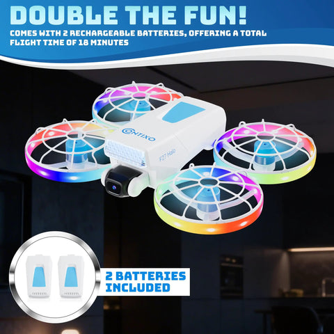 Mini Foldable Drone With 4.3 Inch Screen Remote No Smartphone Needed 720P HD Dual Camera with LED lights