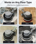 Heavy Duty Weighted Floor Buffer Polisher 1500W 154 RPM in use on carpet, vinyl, tile, and concrete floors