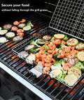 Stainless Steel Grill Basket For Outdoor Grilling Large Portable Rack For Meat Fish And Vegetables With Removable Anti Slip Handle