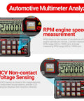 Beast Pro Grade Automotive Multimeter With 20000 Counts, Flip LCD highlighting RPM engine measurement and NCV sensing features.