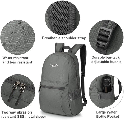 Features of Lightweight 20L Packable Backpack For Travel And Hiking Foldable Daypack For Men And Women Durable Nylon