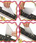 Using fret rocker from Seventeen Piece Guitar Luthier Tool Kit With Fret Crowning File Rubber Hammer Fret Rocker Leveling Beam.