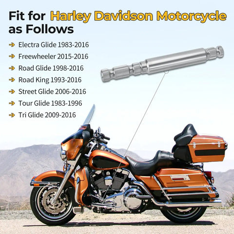 Harley Davidson Shifter Shaft 33709-82A Replacement For Electra Glide Road King Road Glide Street Glide Tour Glide And Tri Glide 1983 To 2016 Premium 40Cr Steel Heavy Duty Construction, silver shaft on Harley touring bike