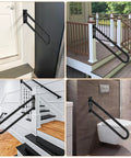 28 Inch Stainless Steel Hand Rail For One To Five Steps With 1.25 Inch Tube Oil Rubbed Black Wall Mounted Grab Bar in various settings