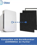 Premium H13 True HEPA Replacement Filter For GermGuardian FLT5900 Air Purifier shown with AC5900WCA model, includes carbon prefilters.