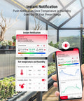 Bluetooth Hygrometer Thermometer With Large Backlit LCD, Indoor Temperature And Humidity Monitor, app alert in greenhouse