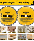 Upgraded 2 Pack 12 Inch Miter Saw Blade With 80 Tooth And 32 Tooth Tungsten Carbide for fine finish cutting on wood surfaces