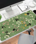 XL Plant Themed Mouse Pad 31.5 X 11.8 Inches, Large Green Desk Mat for Gaming and Workstation with Non Slip Base