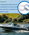 Plug And Play Water Pump Drive Shaft Spacer And Collar Set For Outboard Motors 2-Stroke 115 HP to 300 HP and 4-Stroke 115 HP to 225 HP Aftermarket Replacement Kit inset over motorboat on water