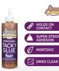 All Purpose Tacky Glue 8 Ounce Clear Non Toxic Dries Clear And Flexible Great For Fabric Silk Burlap Paper Trimming And Decor