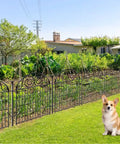 Tall Dog Fence With Gate, 40 Inch High Garden Boundary Fences, 12 Panels Spanning 26.2 Feet, Metal Temporary Yard Enclosure For Pets