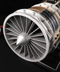 Kickass Metal Turbofan Engine Model Kit For Aviation Buffs 1 10 Scale Cutaway Aircraft Engine Display close-up of turbine blades