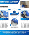 Diagram showing Pro Grade Chisel Sharpening Kit With Sharpening Stones And Honing Guide for angle adjustment 15° to 45°.