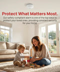 Indoor Photoelectric Battery Powered Safety Detector With Test Mute And Low Power Indicator, Easy Install Home Monitoring For Smoldering Fires, Quiet Alarm, 4 Pack on ceiling