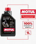 High Torque Dual Clutch Transmission Fluid DCTF For Street And Race Gearboxes Delivers Smooth Power Transfer And Quick Cold Start Maintains Consistent Viscosity At Extreme Temperatures Protects High Horsepower Gearboxes In One Liter. 1L bottle, 100% synthetic ester