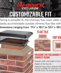 Bolt On Galvanized Steel Chimney Cover With Three Quarter Inch Mesh Fits Outside Clay Flue Tile 13 By 18 Inches Black Weatherproof Cap