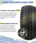20x8.00-8 Lawn Mower Tires and Wheels 2 Pack Tubeless 4 Ply 3.5 Inch Offset Hub 3/4 Bore Keyway Replacement for Riding Tractor Mower